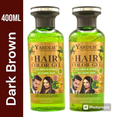 Dark Brown Hair Color Gel 400ML for Men Women