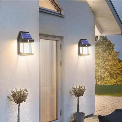 Motion Sensor Solar Light Outdoor LED Black White 17x12x6cm