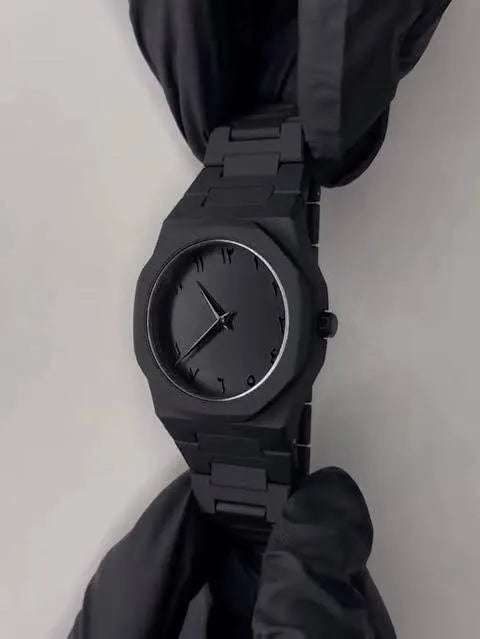 Black Stainless Steel Chain Watch for Men
